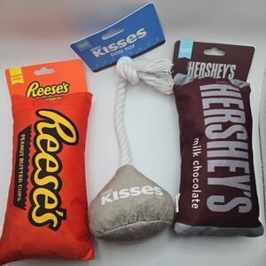 🐶Reese's Halloween Hershey's Plush Dog Toy Crinkle Filling Squeaker Rope Toys